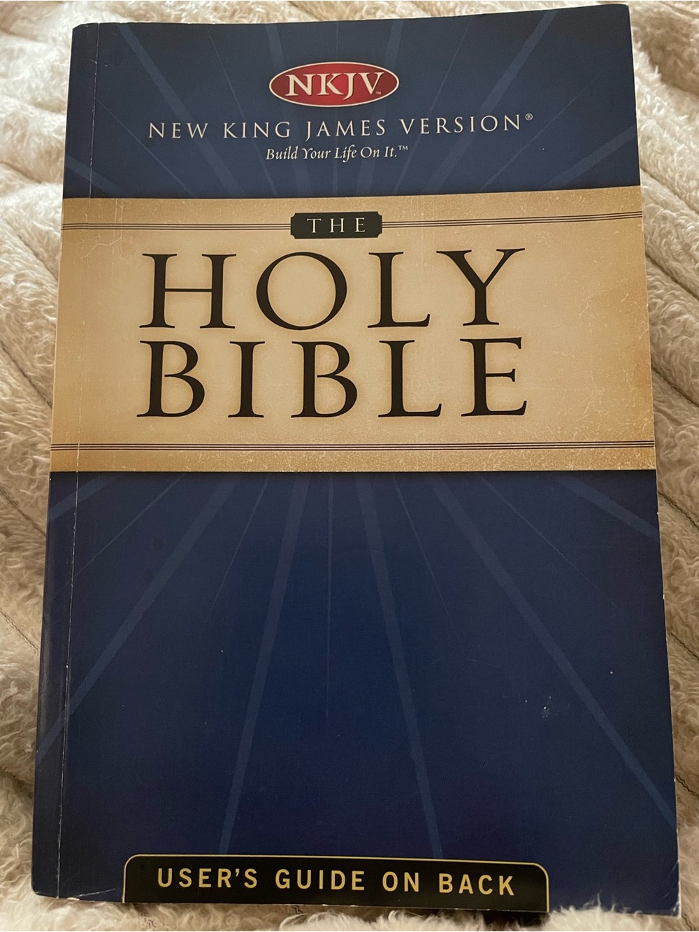 NKJV The Holy Bible - Navy and Cream Cover